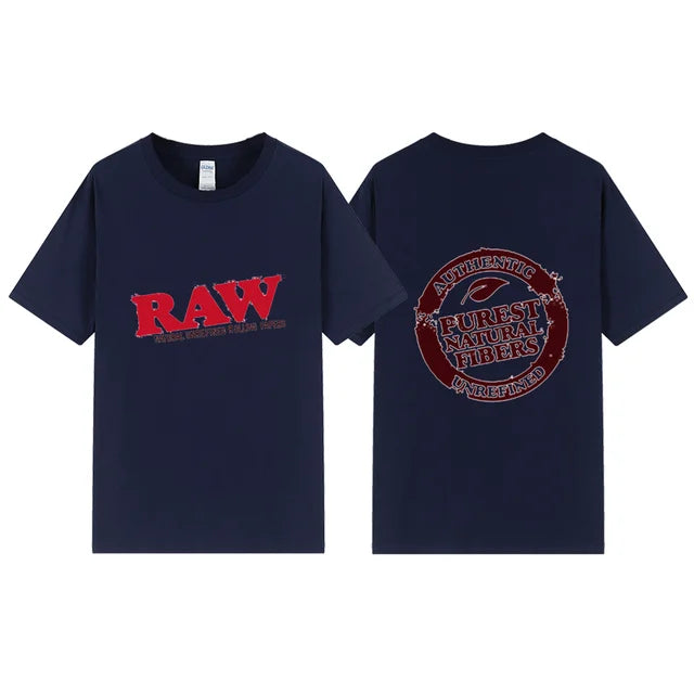 Summer New Men's Raw T Shirts Oversized Loose Clothes Retro