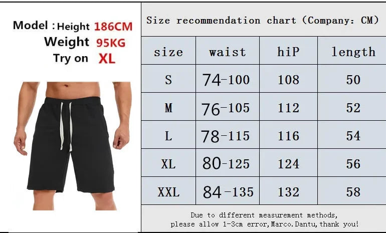 2025 Men's New Cotton Blended Loose Large Shorts