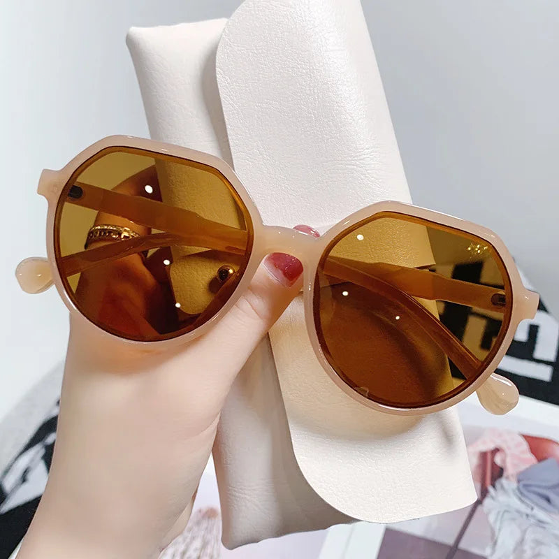 Sunglasses for Women Geometry Shape Frame Fashion Glasses Vintage Big Sunshades Shades