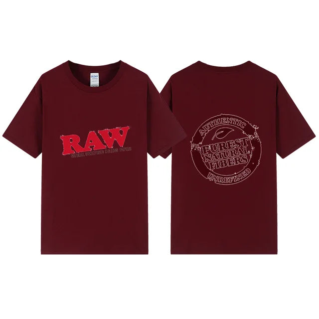 Summer New Men's Raw T Shirts Oversized Loose Clothes Retro