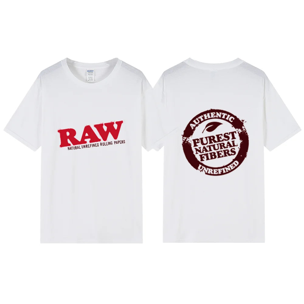 Summer New Men's Raw T Shirts Oversized Loose Clothes Retro