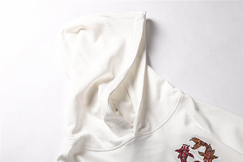 Chinese Style Top Men Carp Koi Embroidered Print Hooded Sweatshirts Hoodies Harajuku Hip Hop Pullover Hoodie Streetwear-3