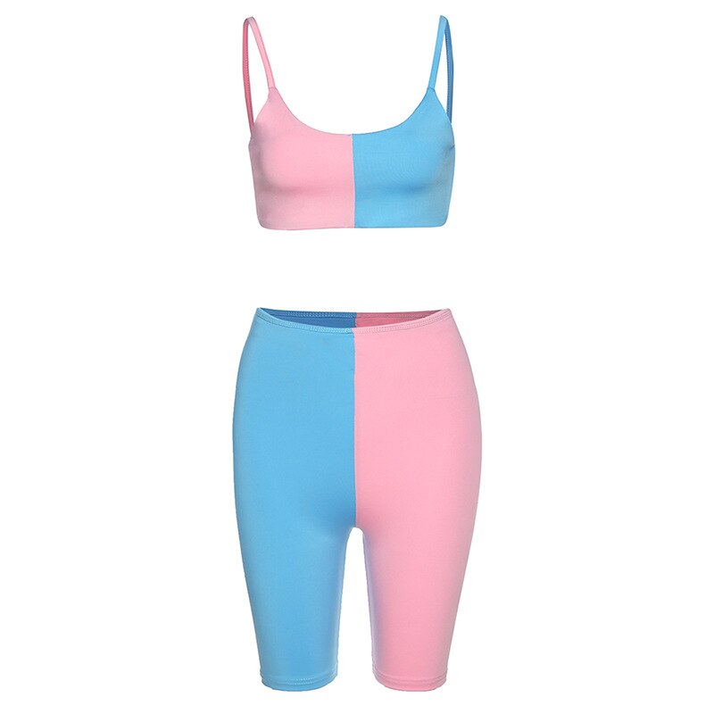 Seamless Patchwork Yoga Tracksuit Set Women Gym Clothing Sleeves Crop Top Shorts Sexy Fitness Sportswear Running Workout Suit-1