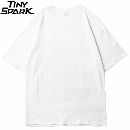 Japanese Harajuku T-Shirt Men Summer Hip Hop T Shirts Noodle Ship Cartoon Streetwear Tshirts Short Sleeve Casual Top Cotton-4