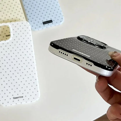 INS Polka Dot Small Fresh Mobile Phone Case for iPhone 17 16 15 14 13 12 Pro Max 11 Ultra Slim Shockproof Cover for iPhone 17Pro